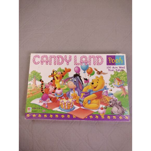 1998 Milton Bradley Pooh Candy Land Winnie The Pooh 100 Acre Edition Complete - Picture 1 of 13